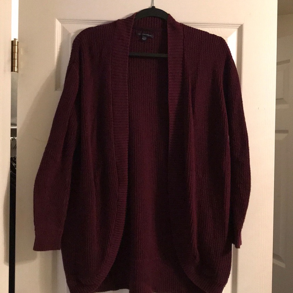 Burgundy American Eagle Cardigan - Size Medium